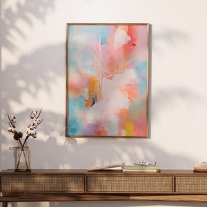 Abstract Pastel Printable Art | Abstract art print | Modern large wall art | Soft pastel colors | Digital download