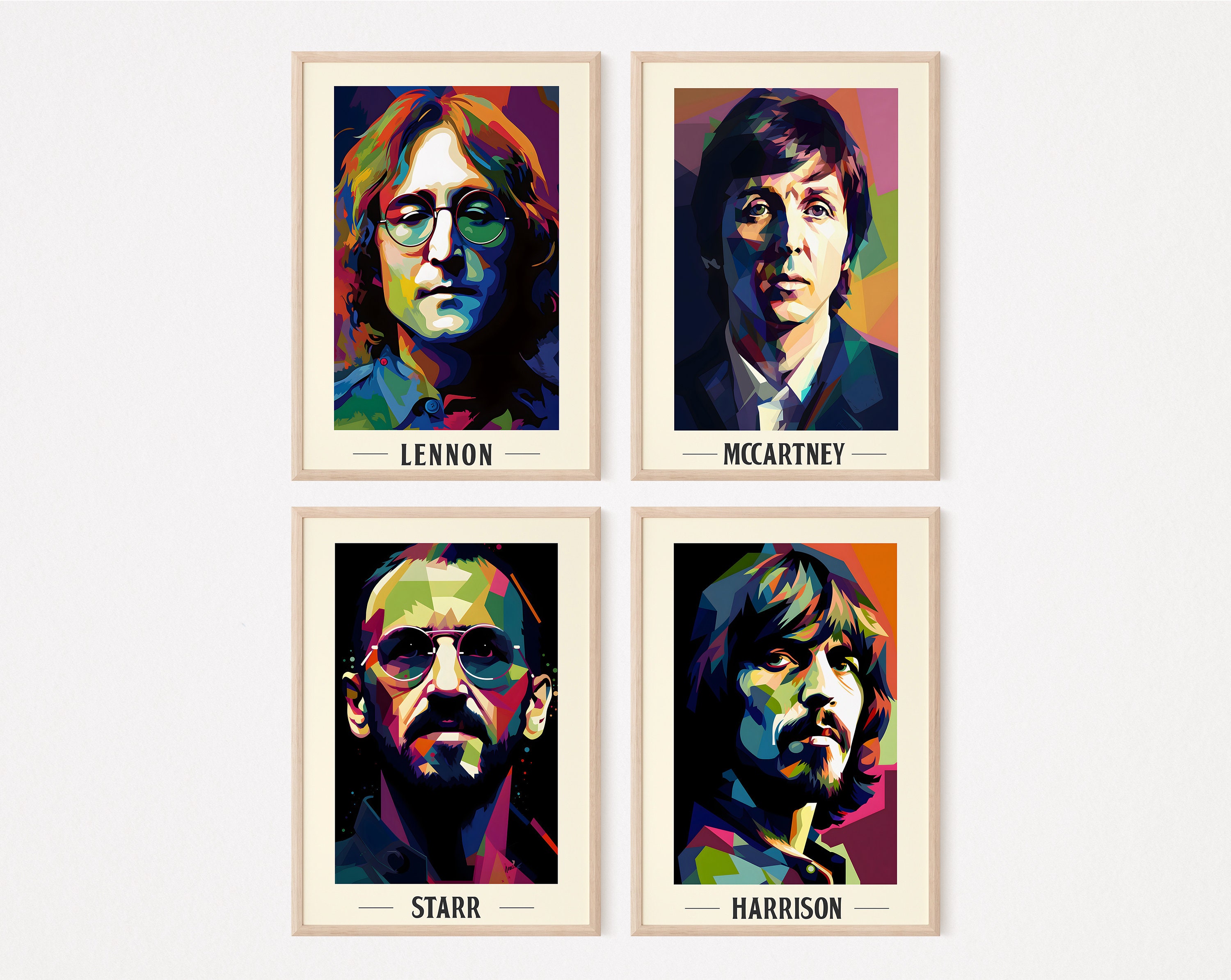 Beatles Handtekeningen Print A4 - John Lennon, Paul McCartney | Gesigneerde Repro | Muziek Cadeau