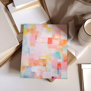 Abstract printable art | Pastel abstract art print | Modern large wall art | Soft pastel colors | Digital download