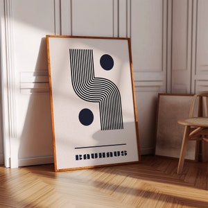 Bauhaus Geometric Art Print: Mid-Century Modern Decor (Digital Download)