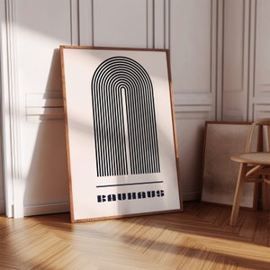 Bauhaus Archway Print: Geometric Mid Century Modern Wall Art (Digital Download)