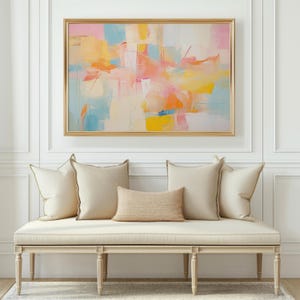 Abstract Pastel Art Print: Modern Living Room Wall Decor (Digital Download)