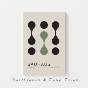 Retro Bauhaus Exhibition Print: Geometric Abstract Wall Art (digital ...