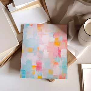 Abstract printable art | Pastel abstract art print | Modern large wall art | Soft pastel colors | Digital download
