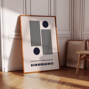 Bauhaus Geometric Art Print: Mid-Century Modern Decor (Digital Download)