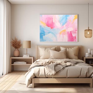 Large Abstract Pastel Wall Art | Wall Decor Living Room | Abstract art print | Modern large wall art | Soft pastel colors | Digital download