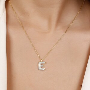Minimalist Initial Halskette,Buchstabe &#39;E&#39; Halskette,Gold Farbe Halskette,Geschenk für Frauen,elegante Halskette,Valentinstag Geschenk