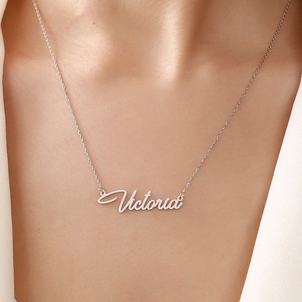 Anniversary Gift Necklace for Victoria,Personalized Name Necklace,Gift For Her,Silver name necklace,Gift necklace for a lover