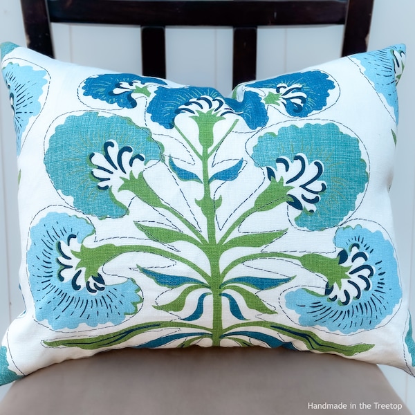 Tybee Tree Linen Print Pillow Cover