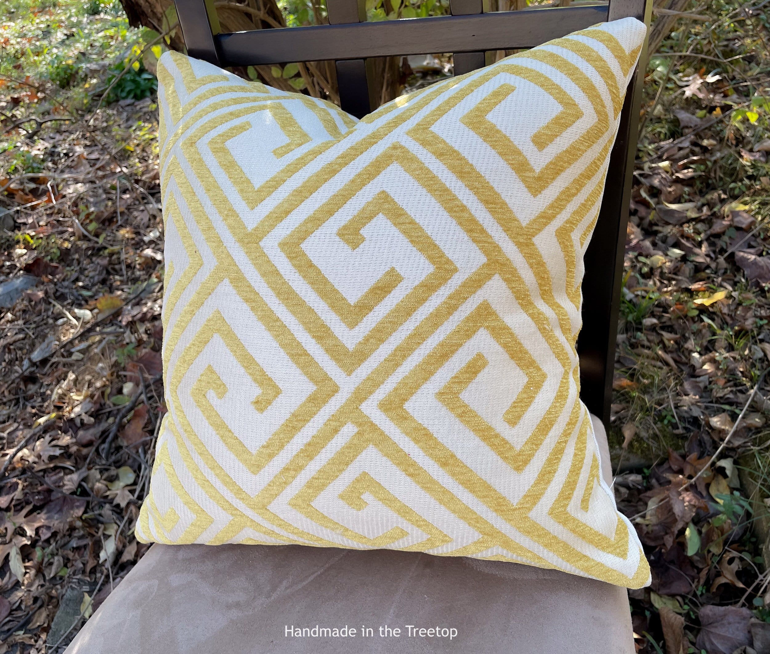 Sun Palace Greek Key Pillow Cover