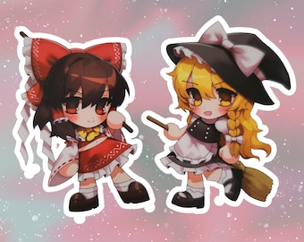 Adesivi in vinile del progetto Reimu & Marisa Touhou