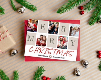 Merry Christmas Holiday Photo Card (Digital Download)