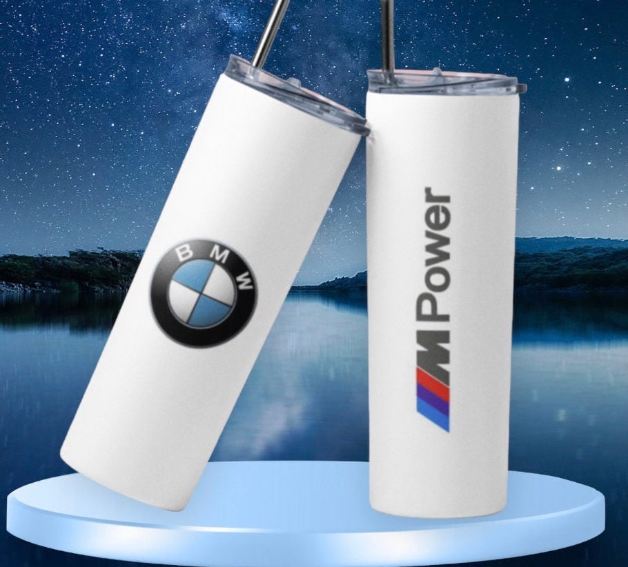 Isolierbecher mit BMW-Logo aus Metall, Thermobecher, gebürstetes