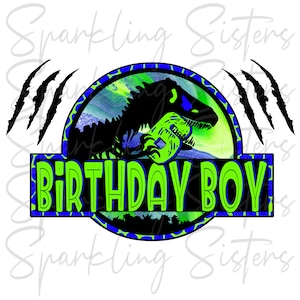 Cumpleañero, 6, T-Rex, Descarga instantánea, PNG, Personalizar, Sublimación, DTG, DTF