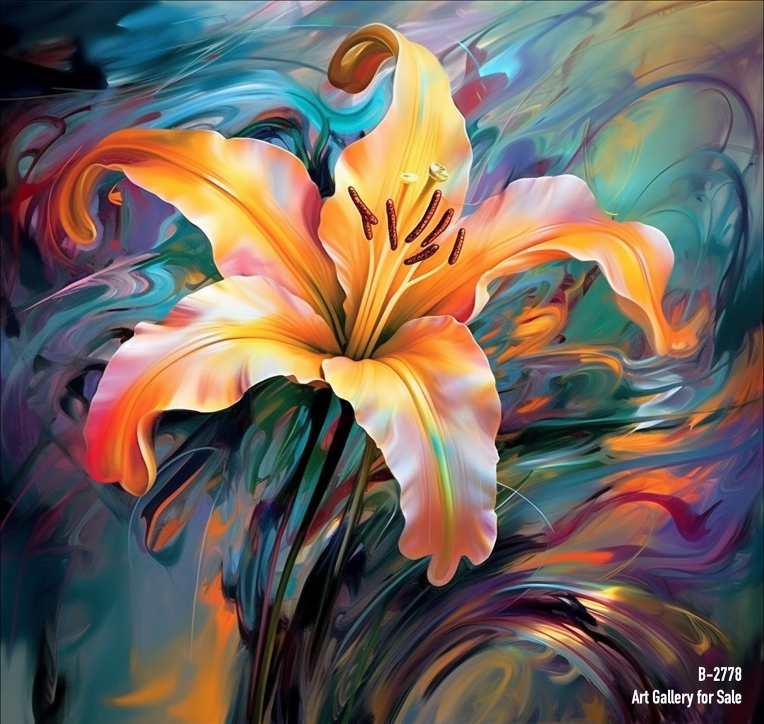 Wall Canvas Art Flowers Posters Abstract Art Wall Decor Etsy