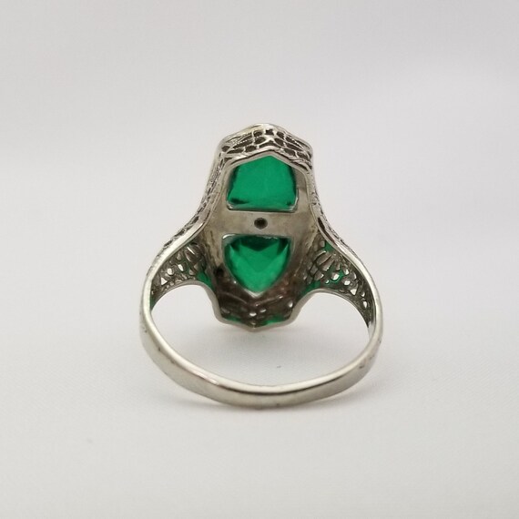 Fancy triangle cut, genuine Emerald doublets, w/a… - image 9