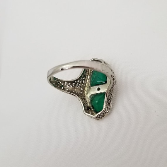 Fancy triangle cut, genuine Emerald doublets, w/a… - image 8