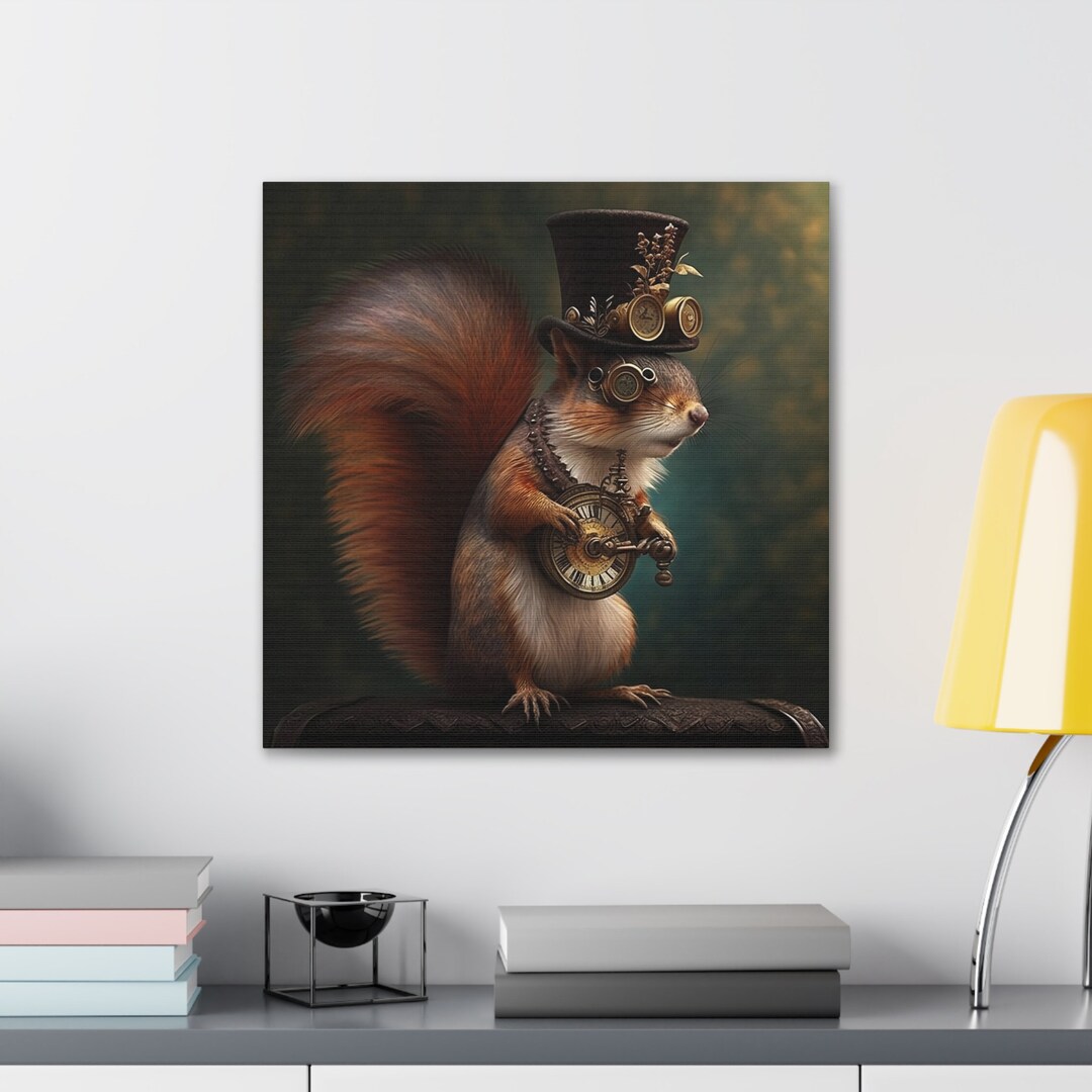 Steampunk Squirrel, Squirrel Steampunk Canvas, Robot Squirrel ...