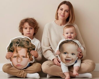 Custom Photo Pillow, Personalized Humanoid Cushion, Unique Christmas Gift