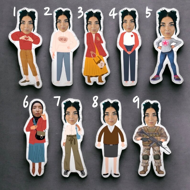 Personalized Pillow, Custom Face Pillow, Funny Human Head, Baby Girl