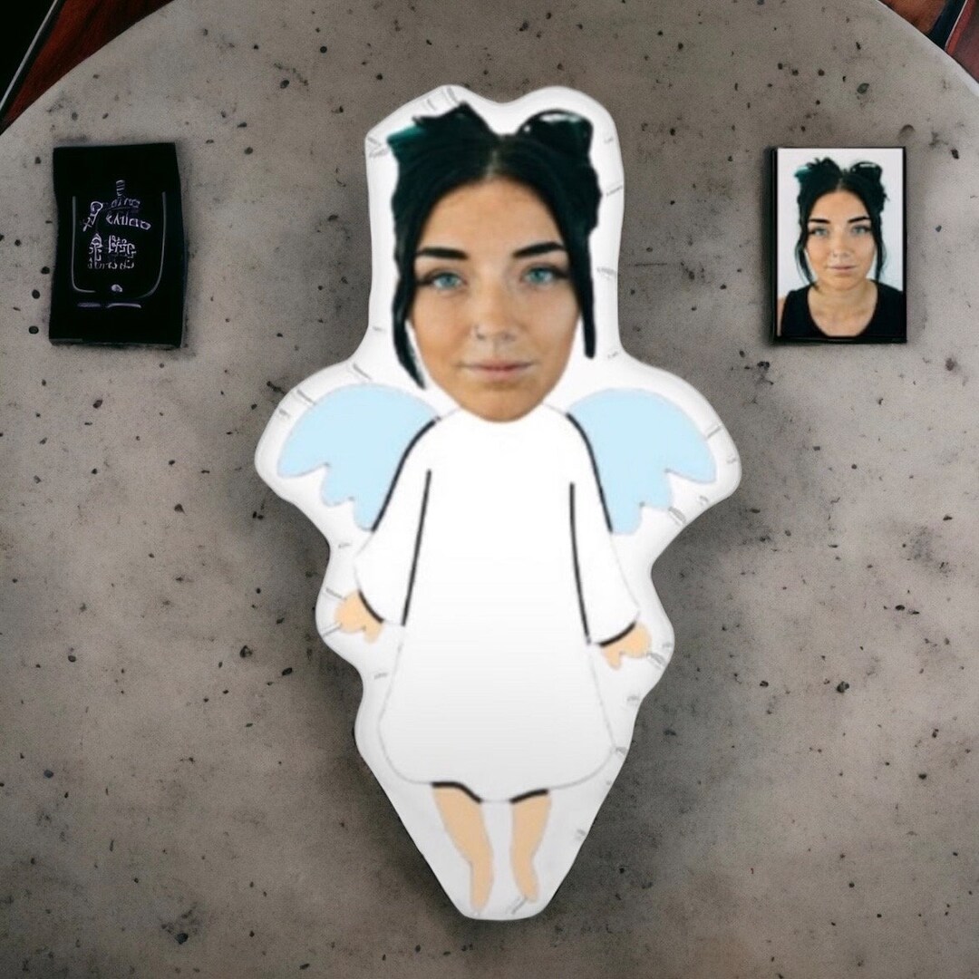 Christmas Angel Costume, Angel Baby Pillow, Custom Face Pillow With