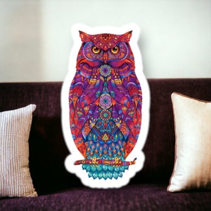 Owl pillow, Owl Realistic Plush, Wildlife owl, Owl cushion, Boho Owl, Thanksgiving Pillow Waldkauz, Maggie the African Flower Owl