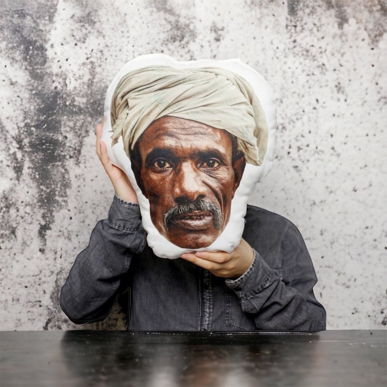 Custom Human Face Photo Pillow, Personalized Photo DIY Humanoid Cushion