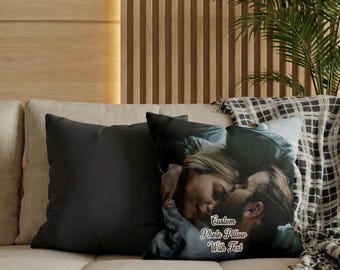 Custom Photo Pillow Cover, Personalized Throw Pillowcase with Pictures, Home Decor Personalized Picture Gifts, Custom Pillow
