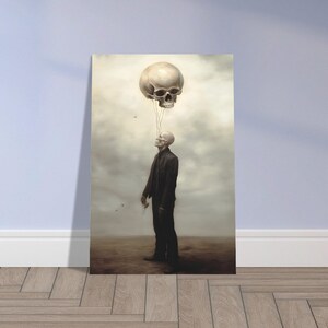 Letting Go, Dark Art, Dark Academia, Sad Art - Premium Semi-Glossy Paper Poster