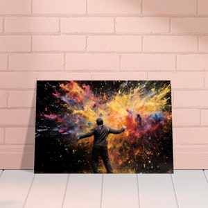 Arte a colori astratti, Poster di carta semi-lucida, arte della parete grafica, arte dell'arredamento della casa,