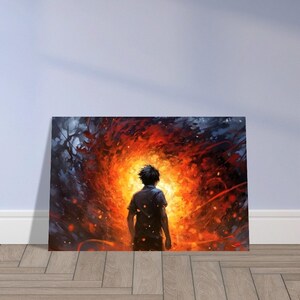 Into The Flame. Dark art, Goth wall art, Premium Semi-Glossy Poster