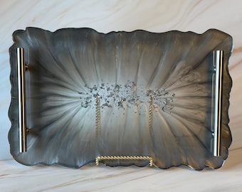 Ręcznie robiona taca z żywicy