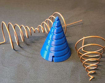 Fibonacci Coil Winding Jig 54MM Tall For Electroculture Gardening, Orgonite, Jewelry