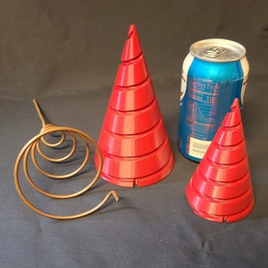 2pc Set Fibonacci Spiral Electroculture Winding Jig Golden Ratio 6&quot; (153mm) and 4 1/2&quot; (114mm) Tall