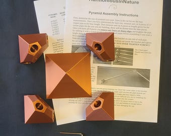 DIY ägyptisches Pyramiden-Kit für 1/2 Zoll Kupferrohr für Meditations-Heilenergie. Überarbeitetes Design. BESCHREIBUNG UNTEN LESEN.