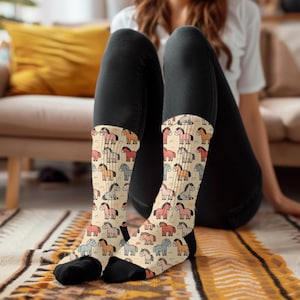 Cute Horse Socks, Horse Socks Cute Animal Socks, Animal Socks, Unisex Socks, Gender Neutral Socks, Cute Socks, Kids Socks