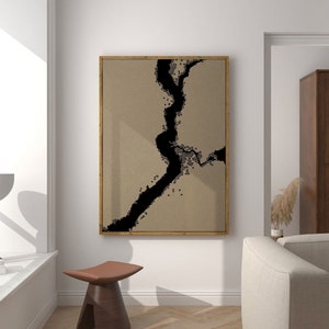 Wabi Sabi Wall Art, Neutral Beige Tones Abstract Japandi Wall Art ...