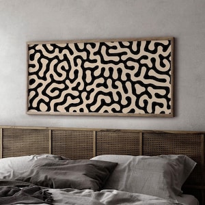 Long Narrow Horizontal Wall Art, Mid Century Modern Extra Large 30x60 Inch Oversized Panoramic Wall Art Print, Abstract Trending Home Decor