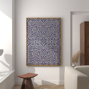 Navy Blue Wall Art, Indigo Blue Abstract Wall Art, Navy Blue Printable Wall Art, Minimalist Wall Art, Modern Home Decor, Navy Blue Decor