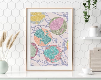 Abstract Food Art Print, Colorful Kitchen Art Print, Gifts for Bakers, Baking Art Print, Gifts for Bakers, Kitchen and Dining Wall Decor