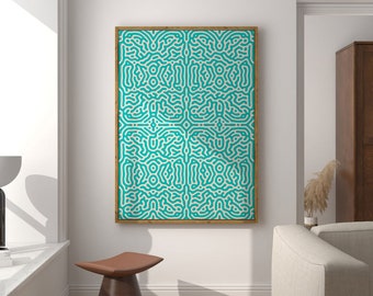 Turquoise Wall Art, Turquoise Abstract Wall Art, Turquoise Printable Wall Art, Minimalist Wall Art, Modern Home Decor, Aqua Blue Wall Art