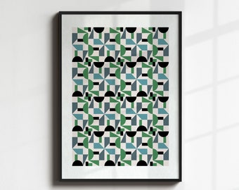Mid Century Modern Wall Art, Mid Century Wall Art, Geometric Wall Art, Modern Wall Art, Mid Century Decor, Mid Century Art, Digital Download