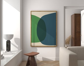 Colorful Wall Art, Vibrant Color Block Wall Art, Abstract Modern Wall Art, Extra Large Living Room Wall Art, Mid Century Modern Wall Art
