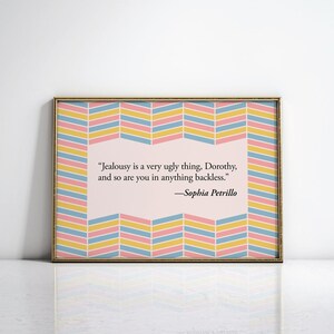 Golden Girls Quotes Wall Art, The Golden Girls Gifts, Funny Quotes Art Print, Sophia Petrillo, Funny Home Decor, The Golden Girls Party Gift