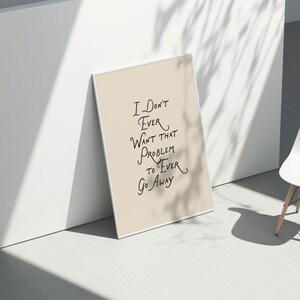 Heated Rivalry Quote Poster Print, Ilya Rozanov Shane Hollander Wall Art, Booktok Hockey Smut I Don't Ever Want That Problem to Ever Go Away