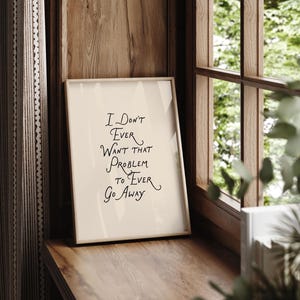 Heated Rivalry Quote Poster Print, Ilya Rozanov Shane Hollander Wall Art, Booktok Hockey Smut I Don't Ever Want That Problem to Ever Go Away