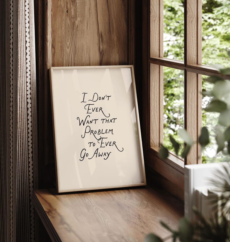 Heated Rivalry Quote Poster Print, Ilya Rozanov Shane Hollander Wall Art, Booktok Hockey Smut I Don't Ever Want That Problem to Ever Go Away