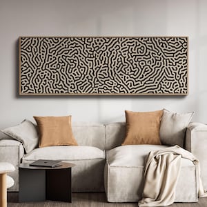 Long Horizontal Wall Art, Huge 3x9 Feet Panoramic Print, Mid Century Modern Wall Art Over the Bed, Above Couch Art, Above the Bed Decor