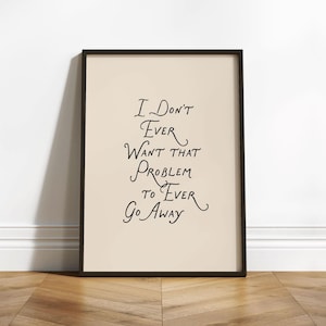 Heated Rivalry Quote Poster Print, Ilya Rozanov Shane Hollander Wall Art, Booktok Hockey Smut I Don't Ever Want That Problem to Ever Go Away