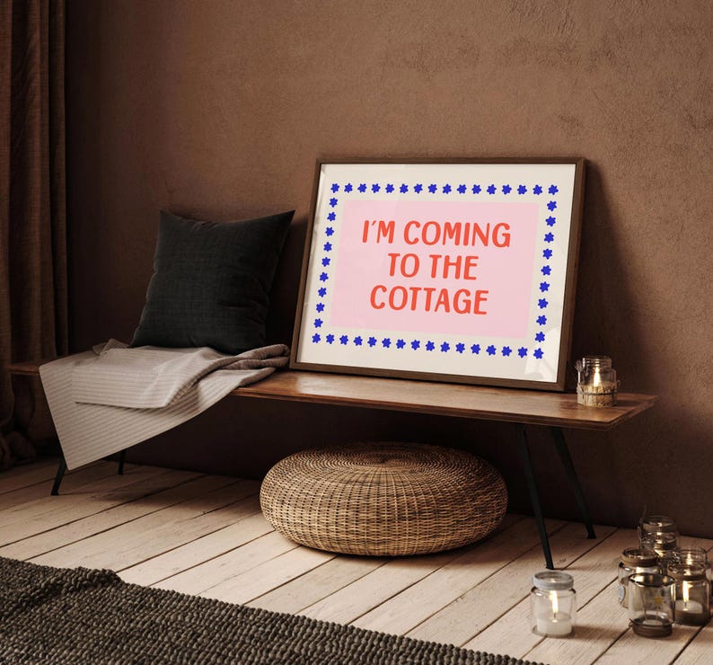 Heated Rivalry Poster Print, I'm Coming to the Cottage Quote Wall Art, Ilya Rozanov Shane Hollander, Booktok Hockey Smut, Cottagecore Decor